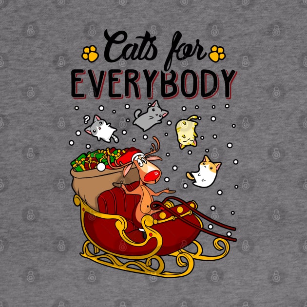 Cats Ugly Christmas Sweater. Cats For Everybody Matching Sweatshirts. by KsuAnn